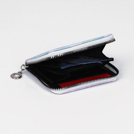 Lightning wallet, card for cards, for coins, turquoise color-1