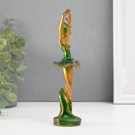 Polystone souvenir "Ballerina in a green pack" 18.5x5x4.5 cm-2