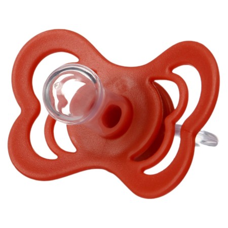 Nipple - silicone dummy classic, from 0 months, cherry color-4