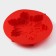 Silicone form for baking the shade "Snowflake", 23 × 3.5 cm, red color