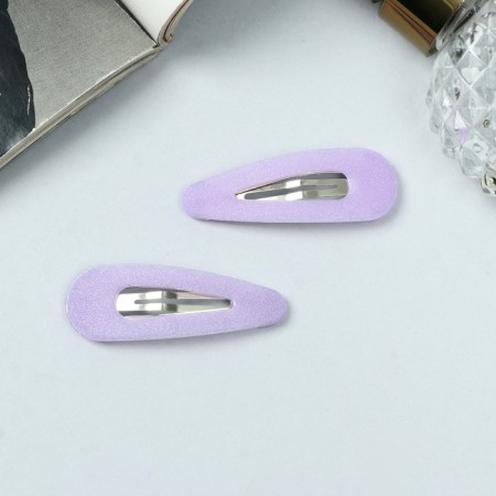 Invisibility for hair "Adeli" (set 2 pcs) shine of classic, 5 cm, lilac-1