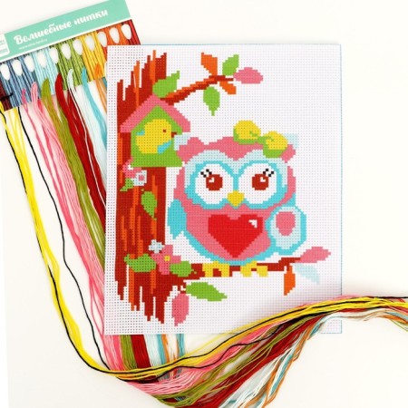 Cross -stitching for children "Oblushka", a set for creativity, 25 x 20 cm-2