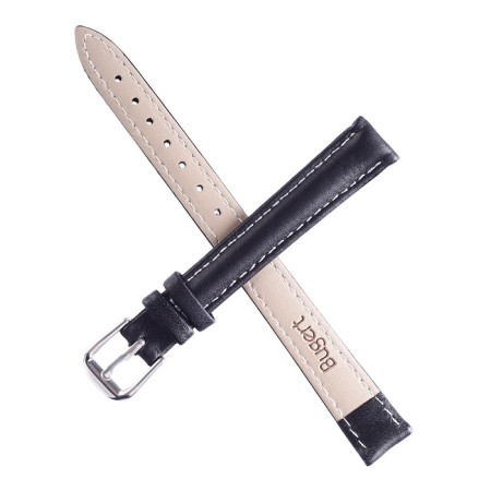 Solomon watch strap 14 mm, genuine leather, L-20 cm, black