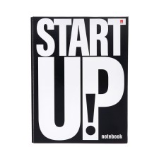 Notebook on rings, 160 sheets in the Start Up cage, solid cover, glossy lamination, with a change of block