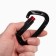 Carabiner with a bayonet coupling, 10 x 6 cm, 24 kn, black