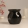 Aroma lamp ceramics "Thin art by*uy" black 7.2x7.2x7.8 cm