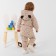 Set: Jumper with zipper and pants crumb I "Kisa", height 68-74 cm, beige