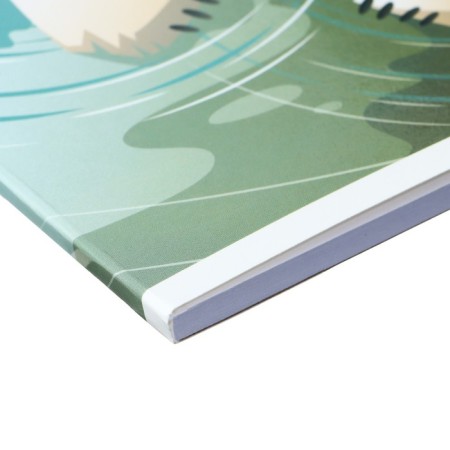 Album for drawing A4 32 sheets on the gluing "White Bear", cover coated cardboard, UV-lak, texture, block 120 g/m2-2