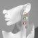 Earrings with the rhinestones "Bloom" oval with a circle, color in gold