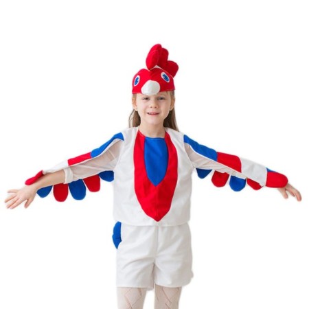 Carnival costumes "Cockerel", 3-5 years old, height 104-116 cm, white color