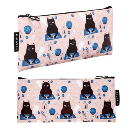 Penal soft 1 department, 90x200, flat, artificial leather, for girls, peach, colorio