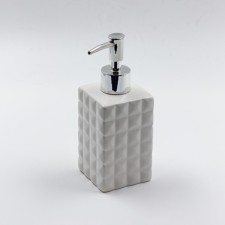 Joy Home liquid soap dispenser, ceramics, white square