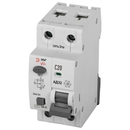 A circuit breaker of differential current 4.5ka era Pro D32E2C20A30 AD-32 Electronic 1P+N C20ma type A