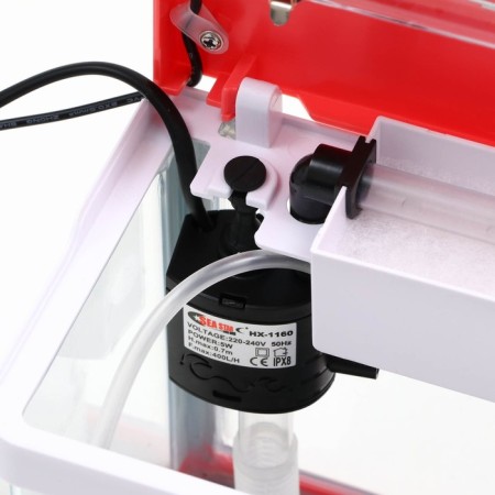 The Seastar HX-180F Aquarium includes: LED lamp, filter, 3.5 l, red-7