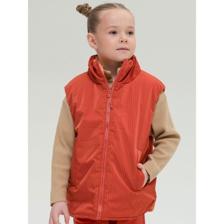 Vest for girls, height 110 cm, orange color-2