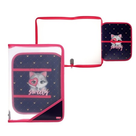 Labor folder A4, 325 x 230 x 25 mm, lightning around, folding bar, plastic, PTR-1, calligrata "cat"-1