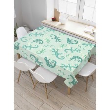The tablecloth on the table “Lizards with patterns”, rectangular, Saten, size 120x145 cm