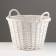 A set of baskets of 3 pcs, d39xh26 cm, d33xh23 cm, d27xh20 cm, white, willow