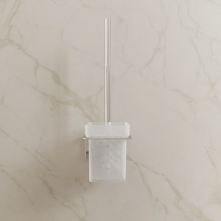 Ersh for the toilet IDDIS SLIDE, 113x103x336 mm, matte glass, chrome-8
