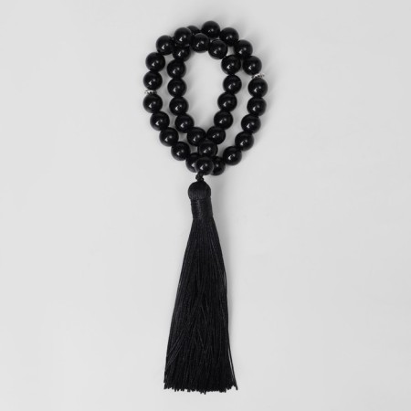 Parsing Muslim ball No. 10 “Agate Black” 35 beads with jumpers-2