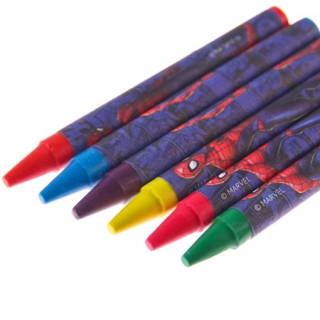 Wax pencils, set of 6 colors, spider-man-3