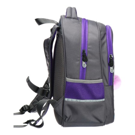 School backpack, 40 x 33 x 19 cm, ergonomic back, stavia "four cats", gray-3