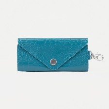 Key on the button, length 11 cm, turquoise color