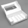 Monoblock under 5 eclairs of cellulose with a window, 25.2 x 15 x 7 cm