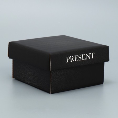 Gift folding box, packaging, "Present", 12 x 12 x 6.5 cm-2