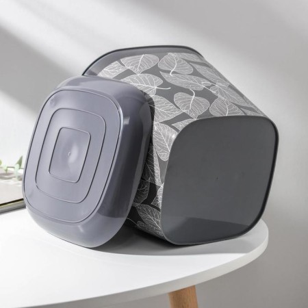 Pot with the pallet "Listopad", 5 l, the color is dark gray-2