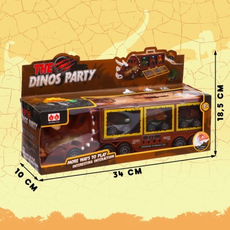 Inertial “dinosaur” truck, with 3 machines, light and sound effects-9