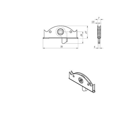 Wrap of mortise ZR3, zinc coating-1