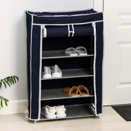 Shoe, 5 tiers, 57 × 28 × 90 cm, blue color