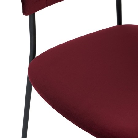 Stefany chair, 515 × 600 × 785 mm, velor, wine color-9