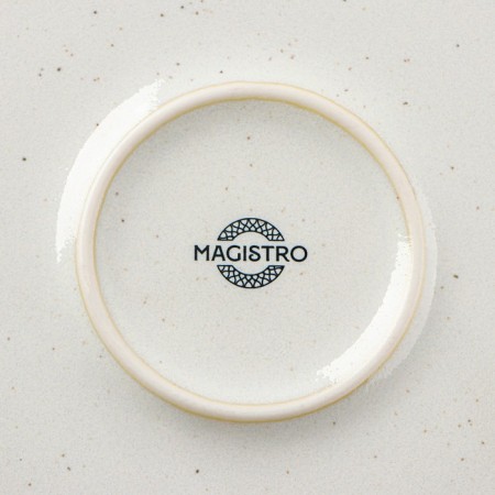 Porcelain dining plate Magistro Urban, D = 22 cm, white color in specking-6