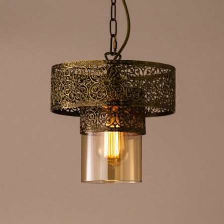 Suspended Citilux “Emir” CL467133, 24x24x34.5 cm, 1x75W, E27, brown color-10