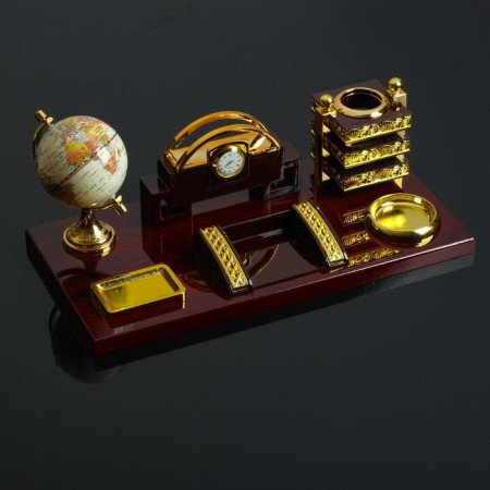 Tables set 6V1 (block d/papers, sub. D/seal, pencil case, clock, business card holder, globe)