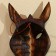 Mask "Zebra" Albezia 19x9x4 cm