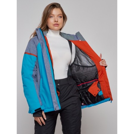 Ski jacket women's winter, size 60, blue color-10