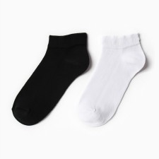 A set of shortened socks (2pcs) LB HYPE 451, white/black color, rn 36-41