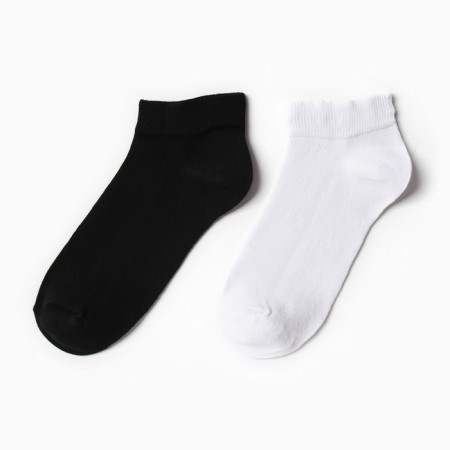 A set of shortened socks (2pcs) LB HYPE 451, white/black color, rn 36-41