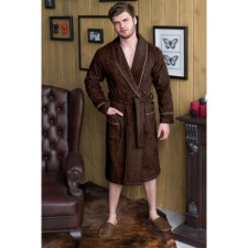 Male dressing gown, shalka, size 48, chocolate, maistra