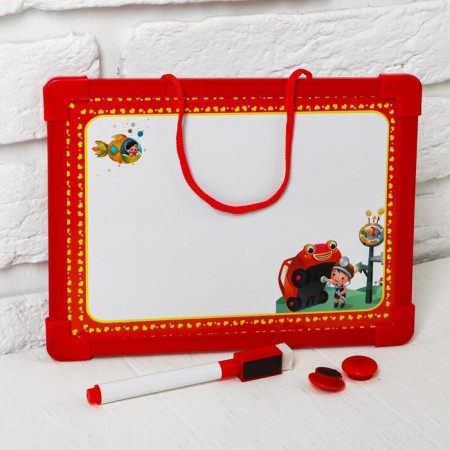Magnetic drawing board with a marker-stitch and 2 magnets, MIX color-5