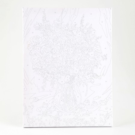 Picture on numbers on a canvas with a subframe "Spring bouquet", 40x30 cm-2