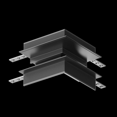 External Corner Connector for the built-in track system Technical tra004OCL-22B, 10x10x8.5 cm, black color is black-5