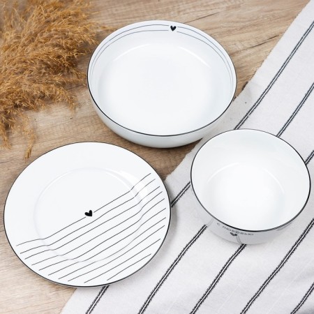 Deep plate of ceramic “With Love”, 17.5 x 17.5 x 5.5 cm, 500 ml, white color-6