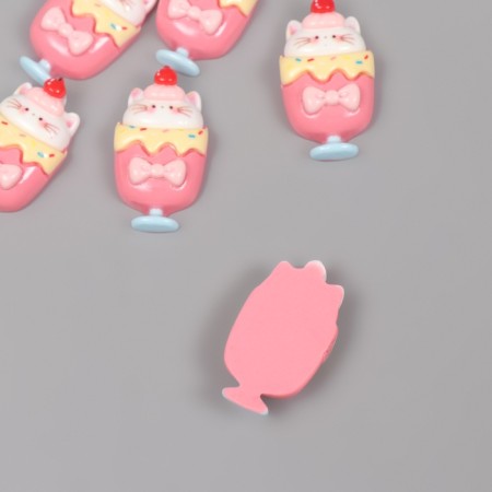 Decor for creativity plastic "Cat in glass" set 6 pcs 2.5x1.8x1 cm-1