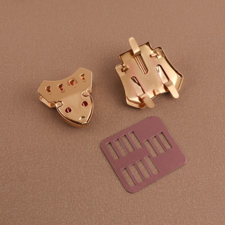 Bag -4.2 cm fastener, golden color-2