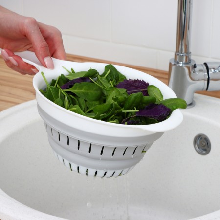 A folding colander with a flex handle, 1.3 l, 35.5 × 19 × 10.7 cm, smoky color-2