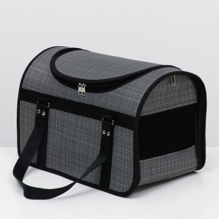 Bag - carrying for animals, with a hatch, 40 x 25 x 27 cm, mix of flowers-8
